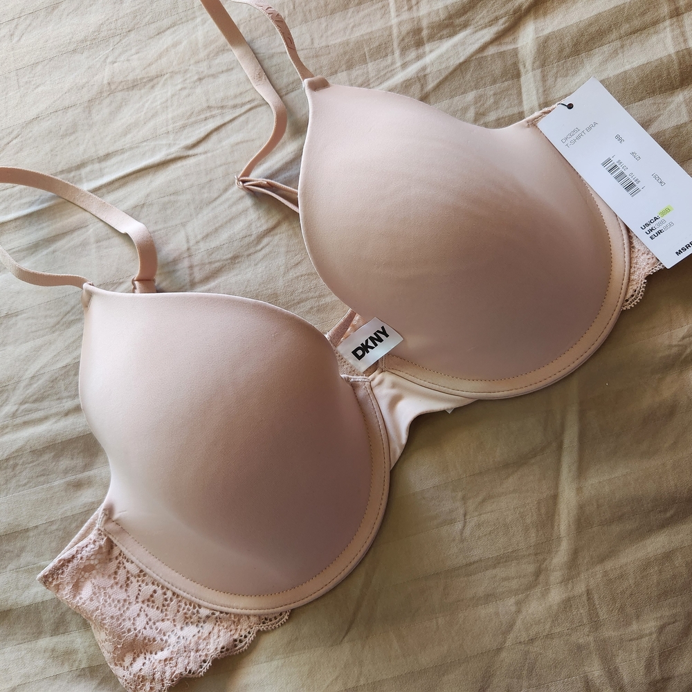 DKNY Cream Seamless Lace Bra